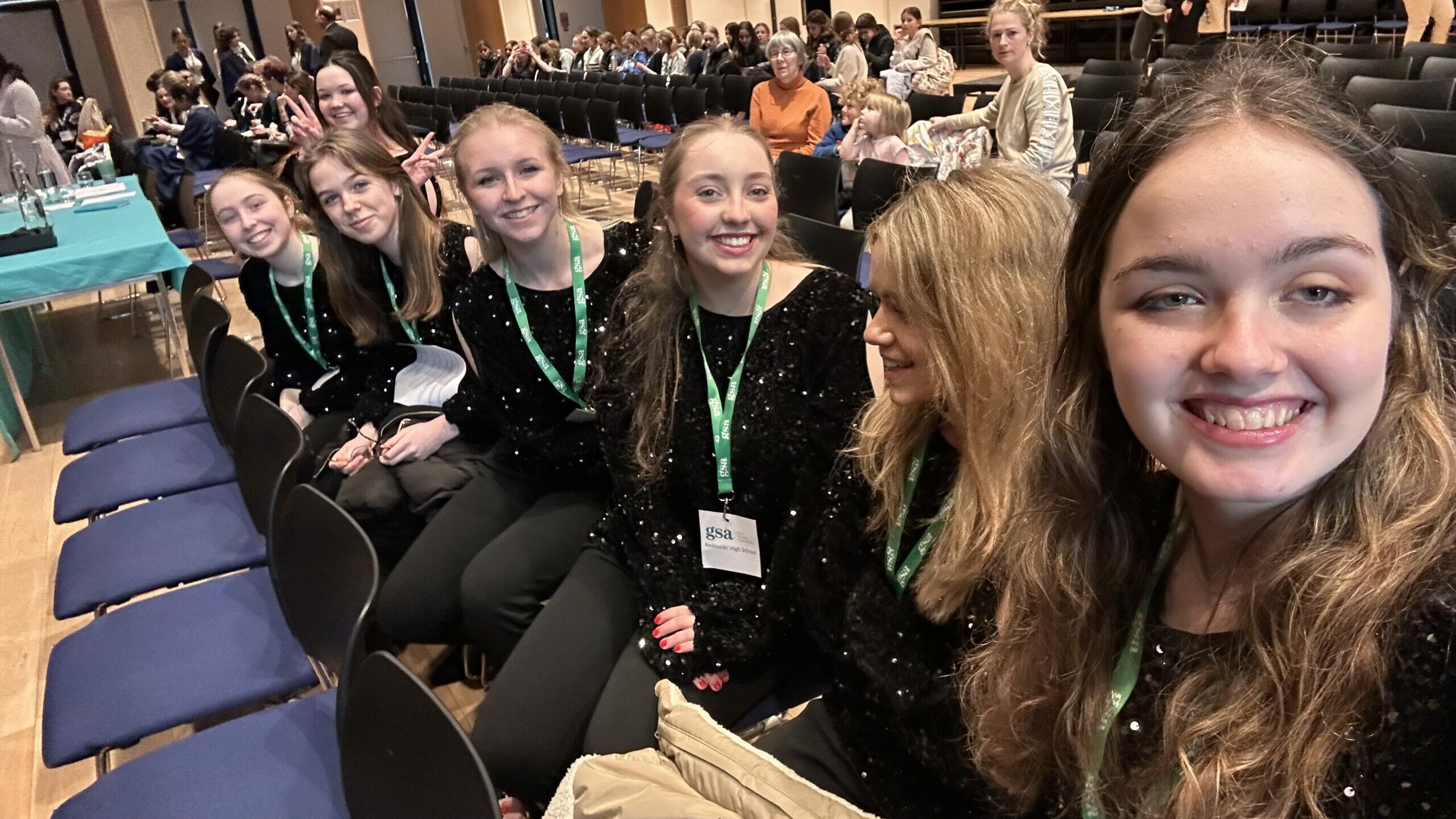 A selfie taken by the choir of Redmaids' High School